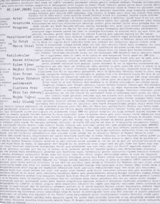 AAP 2020 (TR) - Arter