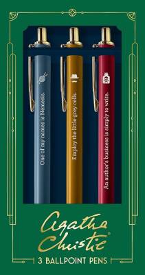 Agatha Christie Pen Set: 3 Ballpoint Pens - Chronicle Books