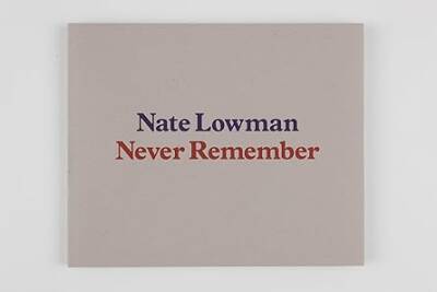 Nate Lowman: Never Remember - Rizzoli International Publications