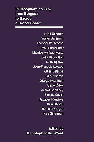 Philosophers on Film from Bergson to Badiou - 1