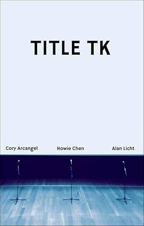 Title TK: An Anthology - 1